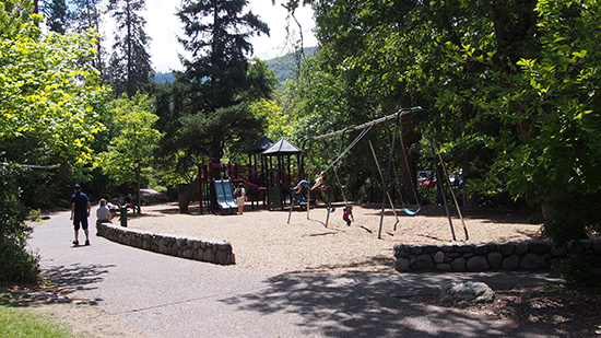 Playground and creek fun at Lithia Park.