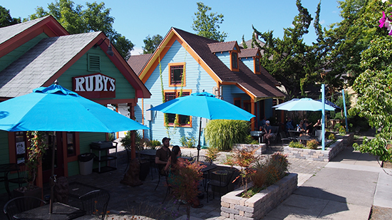 Ruby’s and Gil’s are both located in historic homes on N Pioneer St and are great places to eat outdoors in the summer.