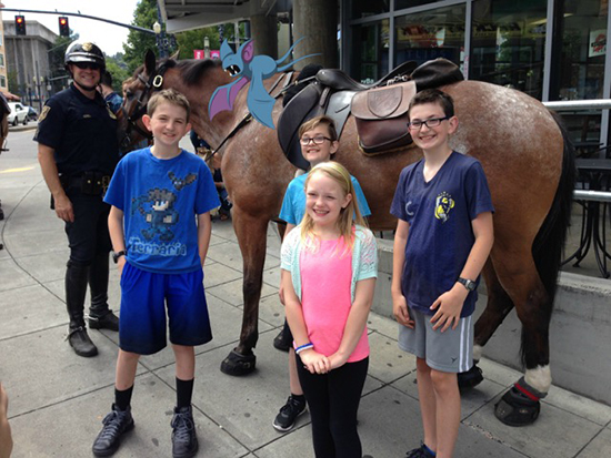 Caught a Zubat on a Portland Police Bureau Mounted Patrol Unit horse!