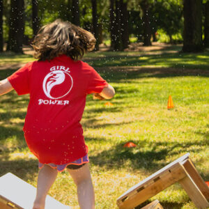 Girl Power student participating in community demonstration event